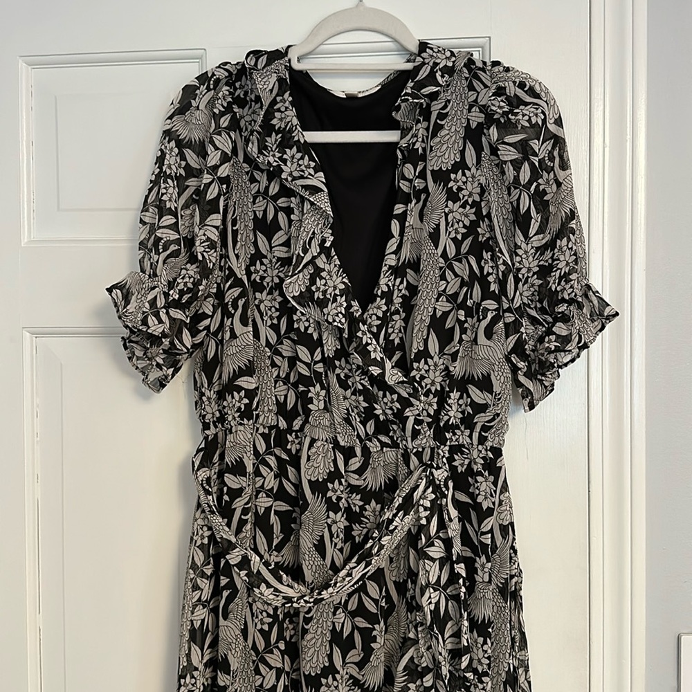 LC Lauren Conrad Ruffle Wrap Maxi Dress